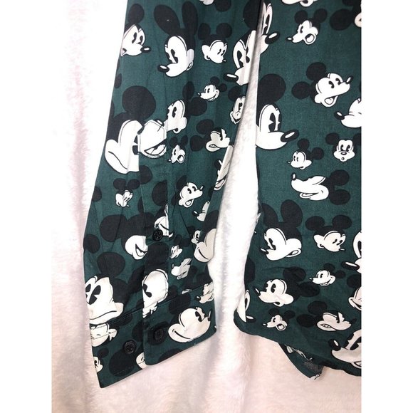 H&M Disney Men's Micky Mouse Button Up Resort Shirt Large Multicolor - Picture 5 of 10